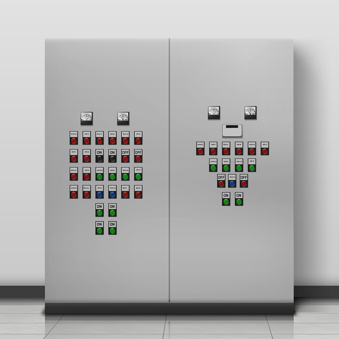 Electrical Control Cabinet, PLC Console, Industrial Control Panel, Double-door Enclosure